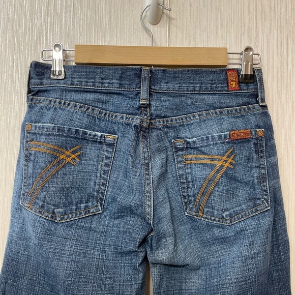 7 For All Mankind Bootcut Jeans - Size 26 | Made in USA | 100% Cotton Y2K Denim - Picture 2 of 8